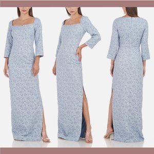 NEW $278 JS Collections Remi Sweetheart Column‎ Gown Slate [ 14 ] #Q526